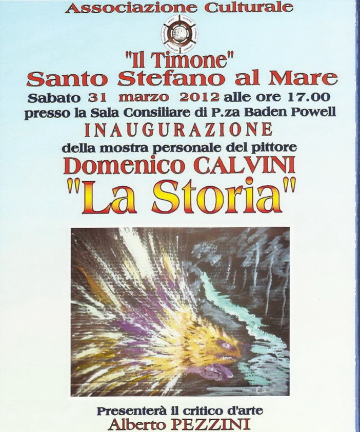 Santo Stefano al Mare: oggi l’inaugurazione della mostra di Domenico Calvini Santo Stefano al Mare: oggi l’inaugurazione della mostra di Domenico Calvini