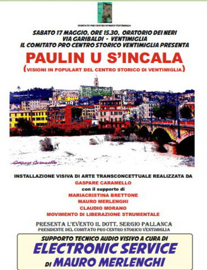 Ventimiglia: sabato la nuova edizione dell'installazione visiva di Gaspare Caramello