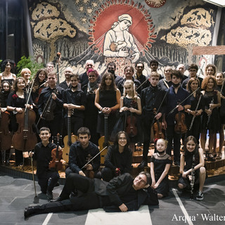 Marco Reghezza e la "OpenOrchestra" 2021 presso la chiesa di Santa Matilde di Andora.