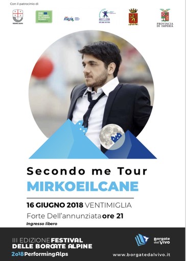 Ventimiglia: stasera al Forte dell'Annunziata concerto di Mirkoeilcane, giovane emergente di Sanremo 2018. Ingresso libero