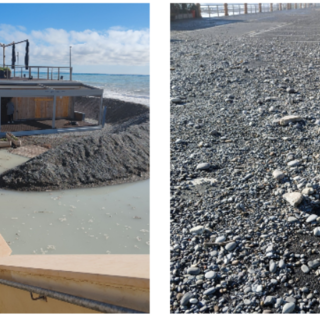 Bordighera, sottopassi allagati e passeggiata invasa dalle pietre: lungomare chiuso al transito (Foto) Bordighera, sottopassi allagati e passeggiata invasa dalle pietre: lungomare chiuso al transito (Foto)