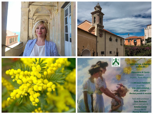 Imperia, 'Festa della donna' oltre la grata: anticipo domenica 6 marzo nel monastero delle Clarisse al Parasio. Simona Gazzano: "L'universo femminile in una fusione di versi e note"