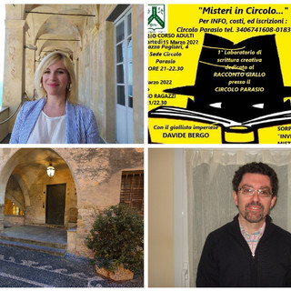 Imperia, 'Misteri in Circolo', parte al Parasio il laboratorio di scrittura poliziesca. Gazzano: “Filone legato al noir” Imperia, 'Misteri in Circolo', parte al Parasio il laboratorio di scrittura poliziesca. Gazzano: “Filone legato al noir”