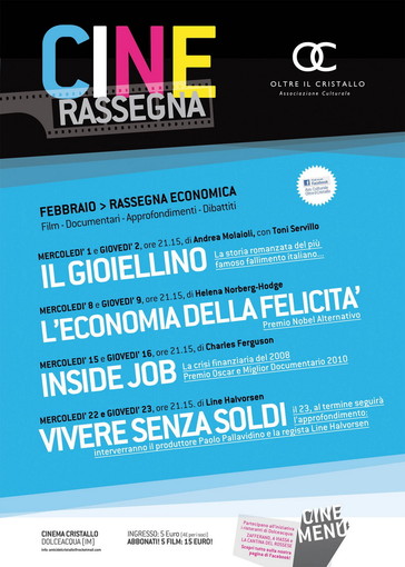 Dolceacqua: tutti gli appuntamenti di febbraio della 'Cinerassegna' al Cinema Cristallo