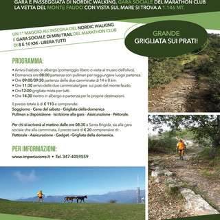 Imperia: un 1° Maggio all'insegna del Nordic Walking, iscrizioni aperte