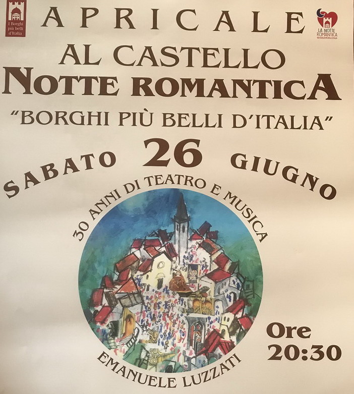 Apricale: sabato prossimo, Coktail Romantico al Castello e alla mostra con le opere di Luzzati