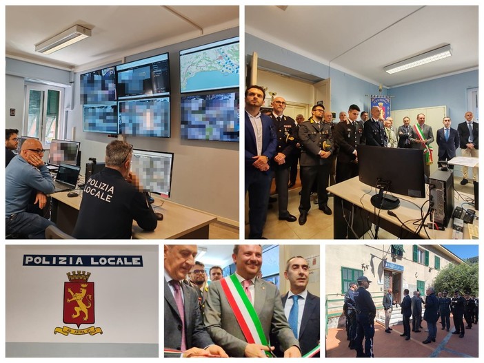 Nuova sala di videosorveglianza, Ventimiglia inaugura la centrale operativa al comando di polizia locale (Foto e video)