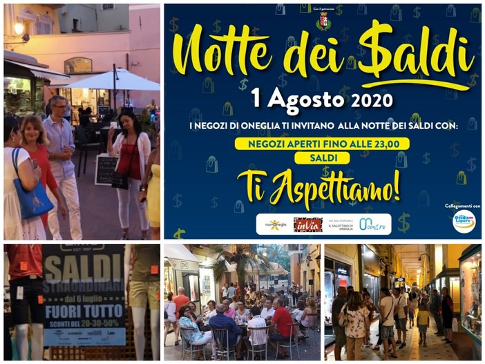 Imperia: tutto pronto per la terza edizione della 'Notte dei Saldi'. Il primo agosto, il 'salotto di Oneglia' vi aspetta Imperia: tutto pronto per la terza edizione della 'Notte dei Saldi'. Il primo agosto, il 'salotto di Oneglia' vi aspetta