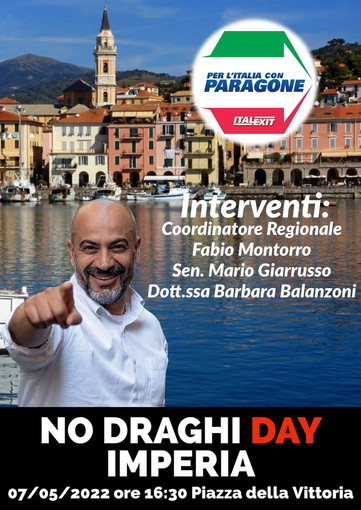 Imperia: sabato prossimo, manifestazione di Italexit per l'Italia 'No Draghi Day' Imperia: sabato prossimo, manifestazione di Italexit per l'Italia 'No Draghi Day'