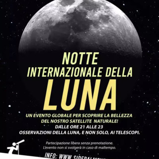 Ospedaletti, sabato 19 settembre appuntamento con la Notte Internazionale della Luna Ospedaletti, sabato 19 settembre appuntamento con la Notte Internazionale della Luna