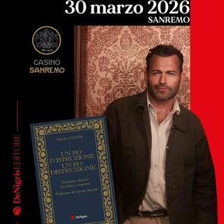 Sanremo, anteprima nazionale ai Martedì Letterari con Nicola Santini e il suo nuovo libro