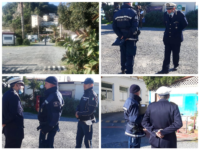 Diano Marina, blitz dei vigili sul molo Landini: verifiche all’ex campeggio ‘Angolo di Sogno’ (foto) Diano Marina, blitz dei vigili sul molo Landini: verifiche all’ex campeggio ‘Angolo di Sogno’ (foto)