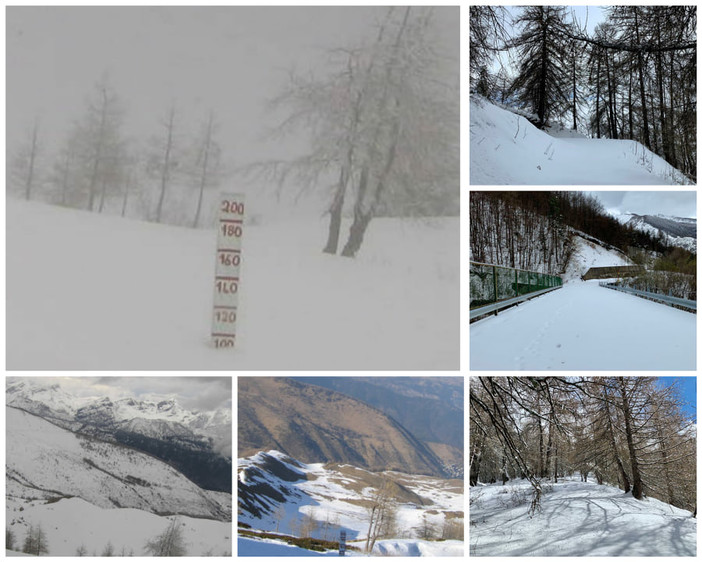Il maltempo ha imbiancato i monti dell'entroterra imperiese, un metro di neve scesa a Monesi (foto)