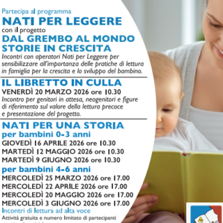 Sanremo, al via il programma ‘Nati per Leggere’ con i primi incontri dedicati alla promozione della lettura in famiglia