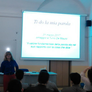Sanremo: all’Istituto ‘C. Colombo’, ricordata la figura del professor Tullio De Mauro Sanremo: all’Istituto ‘C. Colombo’, ricordata la figura del professor Tullio De Mauro