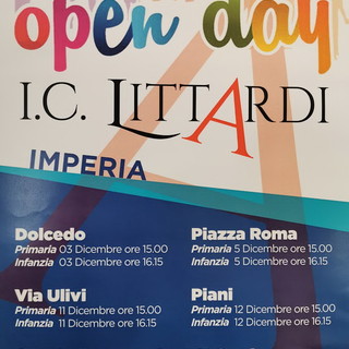 Imperia: ’Open Day' dell’Istituto Comprensivo ‘T. Littardi’, ecco le giornate per i vari plessi