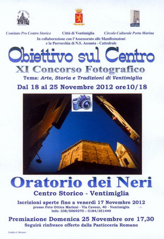Ventimiglia: entro il 17 novembre le iscrizioni al concorso fotografico 'Obiettivo sul centro'