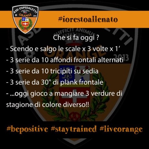 #Iorestoallenato. Continua l'iniziativa dell'Ospedaletti Calcio