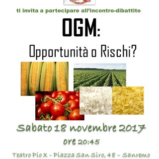 Sanremo: sabato sera un incontro per parlare di OGM con alcuni esperti Sanremo: sabato sera un incontro per parlare di OGM con alcuni esperti