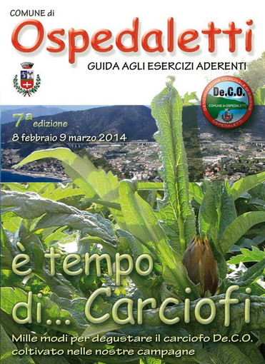 Ospedaletti: da domani al 9 marzo la settima edizione di 'E' tempo di..carciofi'