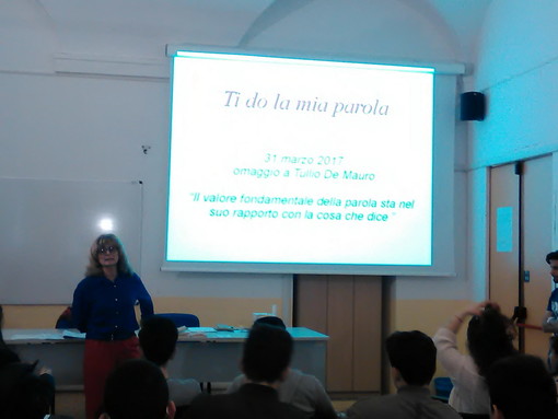 Sanremo: all’Istituto ‘C. Colombo’, ricordata la figura del professor Tullio De Mauro Sanremo: all’Istituto ‘C. Colombo’, ricordata la figura del professor Tullio De Mauro