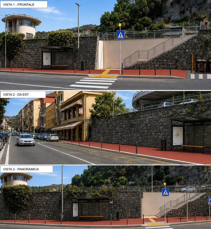 Ventimiglia, aperta la scalinata del parcheggio di Corso Genova Ventimiglia, aperta la scalinata del parcheggio di Corso Genova
