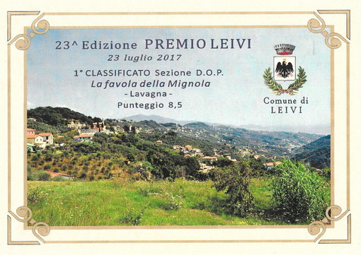 'La Favola della Mignola' di Antonino Trifiletti vince il premio Leivi 2017 riservato agli oli DOP Riviera Ligure 'La Favola della Mignola' di Antonino Trifiletti vince il premio Leivi 2017 riservato agli oli DOP Riviera Ligure