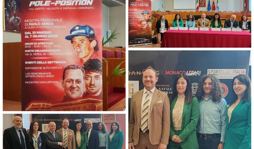 Arte e motori, la 'Pole Position' parte da Ventimiglia: Paolo Amico in mostra al Forte dell’Annunziata (Foto e video)