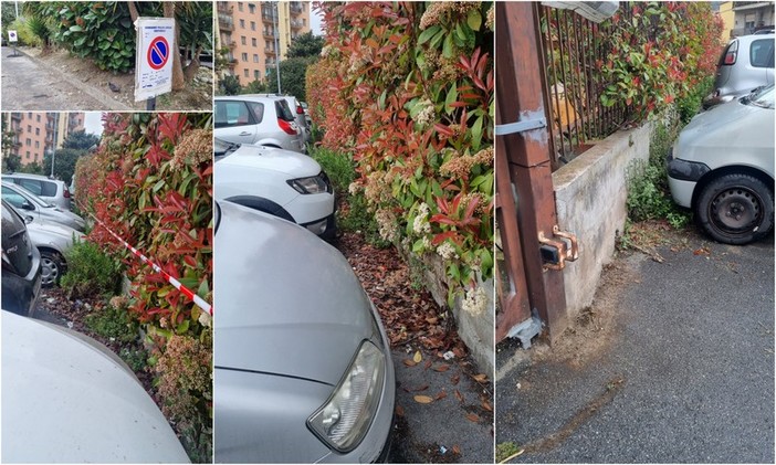 Ventimiglia, "parcheggio pulito a metà a causa di auto in divieto di sosta": la segnalazione (Foto)
