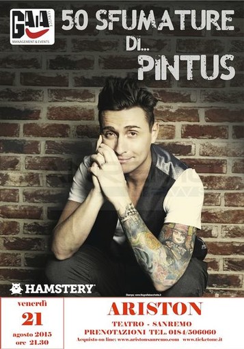 Sanremo: ultima tappa dello spettacolo '50 sfumature di...Pintus', domani al Teatro Ariston