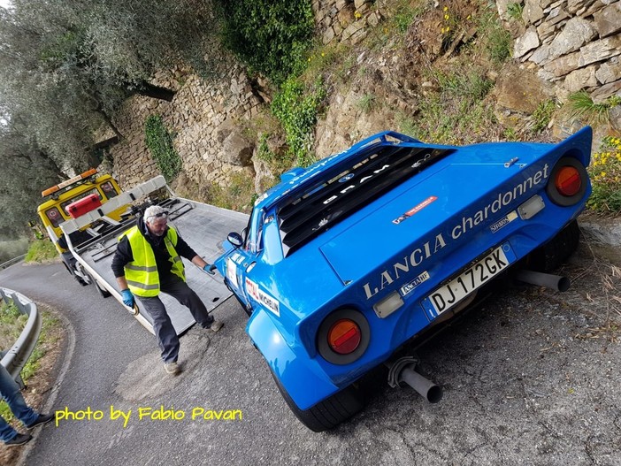 Primo ritiro al Rallye di Sanremo (foro Fabio Pavan)