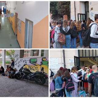 Per chi suona la campanella, il primo giorno di scuola di ragazzi e presidi Per chi suona la campanella, il primo giorno di scuola di ragazzi e presidi