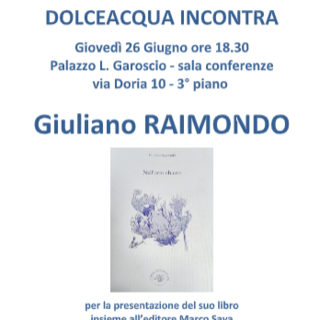 Dolceacqua ospita Giuliano Raimondo: presentazione del libro "Nell’orto chiuso"