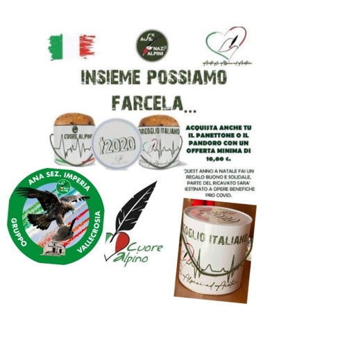 Vallecrosia, iniziativa benefica degli alpini: il 7 e l'8 dicembre gli stand per la vendita dei panettoni natalizi