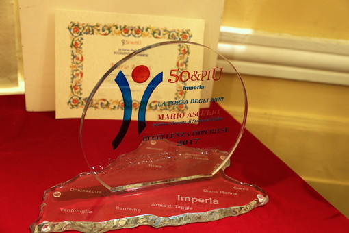 Sanremo: consegnati i premi 50&Più, l'onorificenza a Mons. Vittorio Lupi, Tomaso Arnaldi e Mario Ascheri Sanremo: consegnati i premi 50&Più, l'onorificenza a Mons. Vittorio Lupi, Tomaso Arnaldi e Mario Ascheri