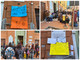 Imperia, la protesta degli studenti dell’Artistico: spuntano cartelli di denuncia per il freddo nelle aule e le classi pollaio (foto)