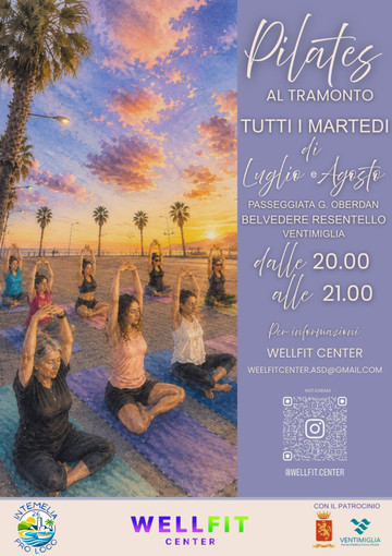 "Pilates al Tramonto": tutti i martedi di luglio e agosto.