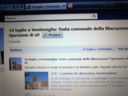 Ventimiglia: la protesta anti-Scullino corre su Facebook, è nato il 'Comitato di Liberazione Ventimigliese' Ventimiglia: la protesta anti-Scullino corre su Facebook, è nato il 'Comitato di Liberazione Ventimigliese'