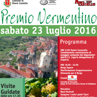 Diano Castello: sabato torna l'appuntamento con il tradizionale Premio Vermentino