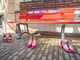 La panchina rossa installata a Taggia La panchina rossa installata a Taggia