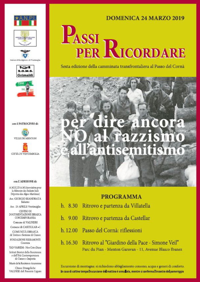 Domenica prossima appuntamento con la prima edizione di 'Passi per ricordare' Domenica prossima appuntamento con la prima edizione di 'Passi per ricordare'
