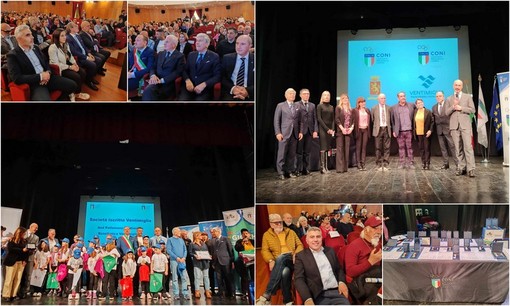 Benemerenze sportive del Coni, a Ventimiglia premiati atleti e società della provincia di Imperia (Foto e video)