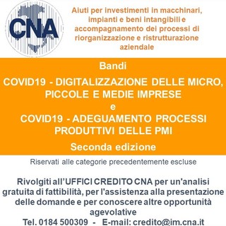 Da oggi offline la procedura per la presentazione domande dei bandi Covid-19 digitalizzazione e adeguamento processi produttivi delle PMI in seconda edizione