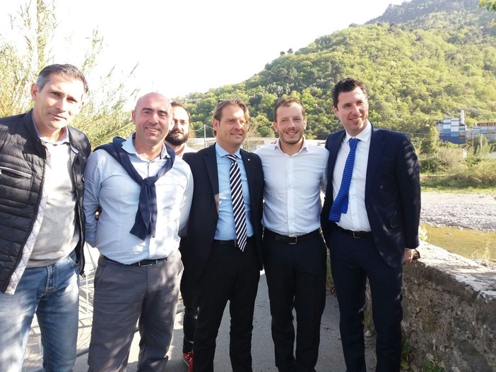 Gli assessori Scajola e Giampedrone a Ventimiglia per la ‘consegna’ del finanziamento ponte di Bevera nelle mani del Sindaco (VIDEO)