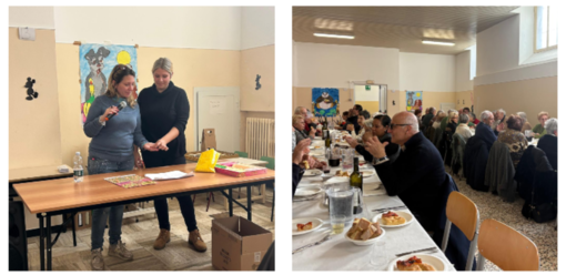 Momento conviviale, tombola e beneficenza: pranzo solidale di comunità a Dolceacqua (Foto)