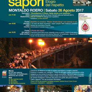 A Montaldo Roero torna la magia de “Il Ponte dei sapori”, uno dei più importanti avvenimenti enogastronomico del Roero. A Montaldo Roero torna la magia de “Il Ponte dei sapori”, uno dei più importanti avvenimenti enogastronomico del Roero.