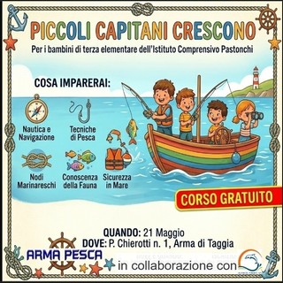 “Piccoli capitani crescono”, ad Arma di Taggia una mattinata gratuita per avvicinare i bambini al mare