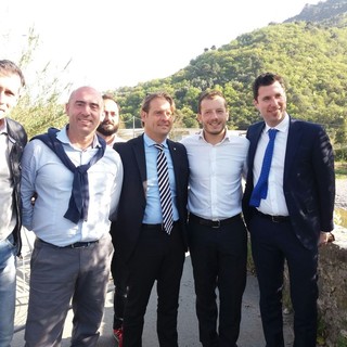 Gli assessori Scajola e Giampedrone a Ventimiglia per la ‘consegna’ del finanziamento ponte di Bevera nelle mani del Sindaco (VIDEO)
