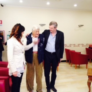 Diano Marina: la candidata Raffaella Paita all'inaugurazione della sala di lettura della Residenza per anziani Morelli di Popolo