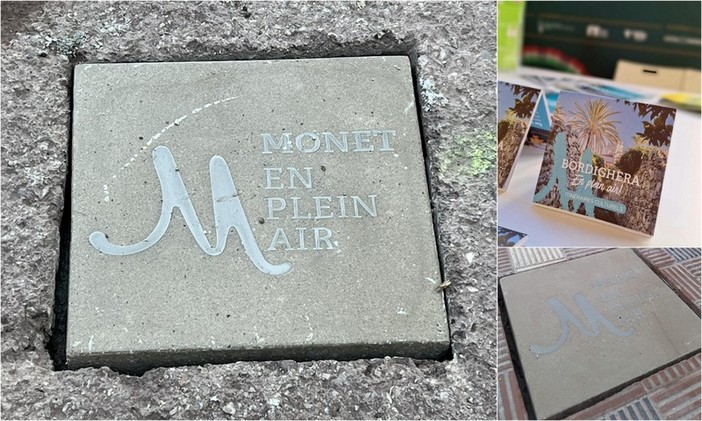 'Monet en plein air', a Bordighera spuntano le pietre segnavia (Foto) 'Monet en plein air', a Bordighera spuntano le pietre segnavia (Foto)